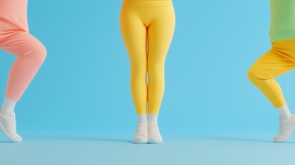 Yoga apparel, flexible and comfortable, 3D illustration