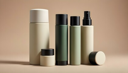 Variety Skincare Products Displayed Assortment Beauty Wellness Items