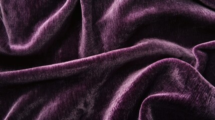 A detailed shot of a velvety texture in a dark aubergine shade, emphasizing the richness and softness of the fabric