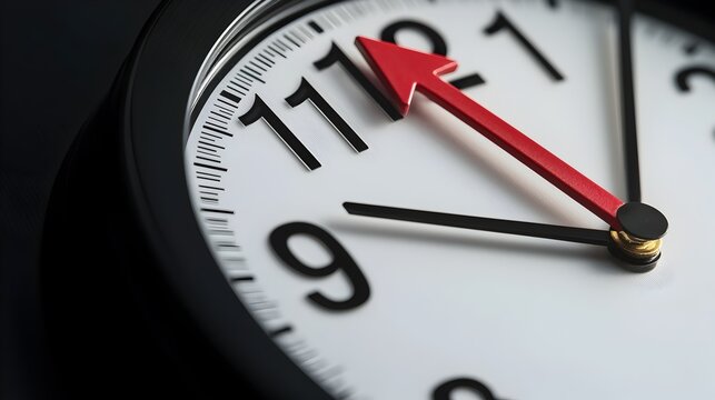 Dwindling Interest:Downward Arrow on Clock Face Signals Fading Savings Time