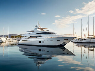 Fototapeta premium Luxury yachts in the marina