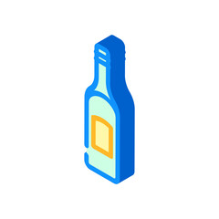 bottle glass package isometric icon vector. bottle glass package sign. isolated symbol illustration