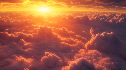 Fototapeta premium Sunset Above the Clouds