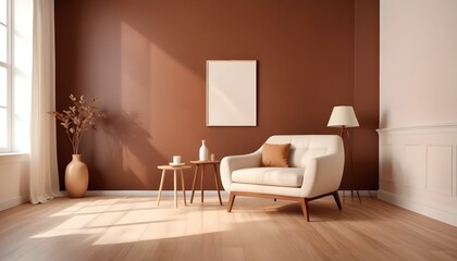 Fototapeta premium Photo interior modern design room 3d illustration;