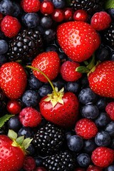 Obraz premium background from different berries. Selective focus