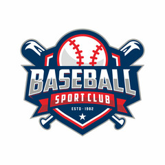 Modern professional baseball template logo design for baseball club