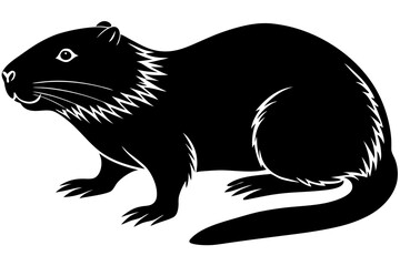 Cute cartoon vector illustration of a squirrel, a fun animal with a bushy tail, sitting