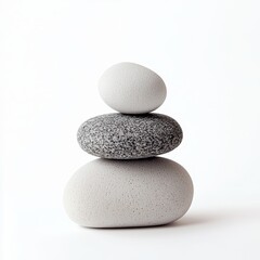 A pebble balanced on top of a larger rock in a zen garden