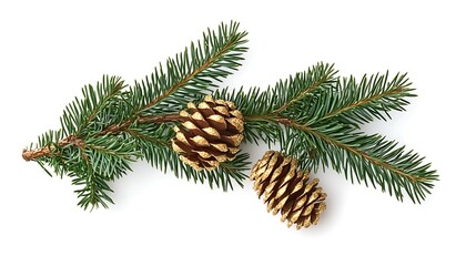 Golden Pine Cones and Ornament