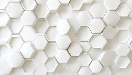 Fototapeta premium Abstract Hexagon Pattern in White