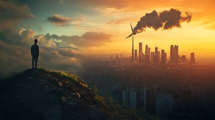 Cityscape with Smoke