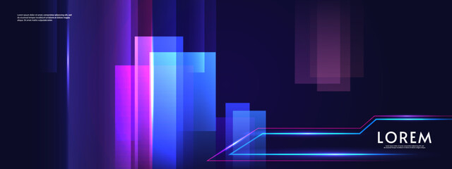  Horizontal tech background. Vector illustration. Futuristic abstract design for wallpaper, background, banner, invitation, preview, game, web.