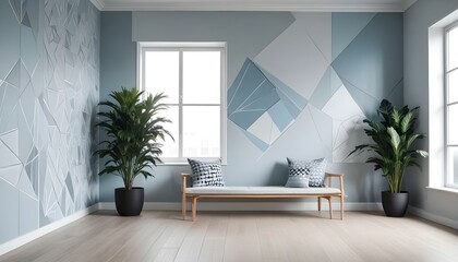 Photo interior modern design room 3d illustration;