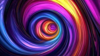 Obraz premium Abstract Swirling Rainbow
