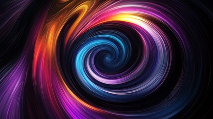 Abstract Swirling Rainbow