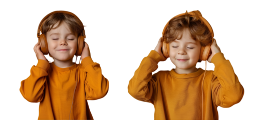 Portrait of boy wearing headphones
