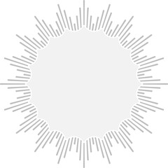 Star shape and rays frame illustration