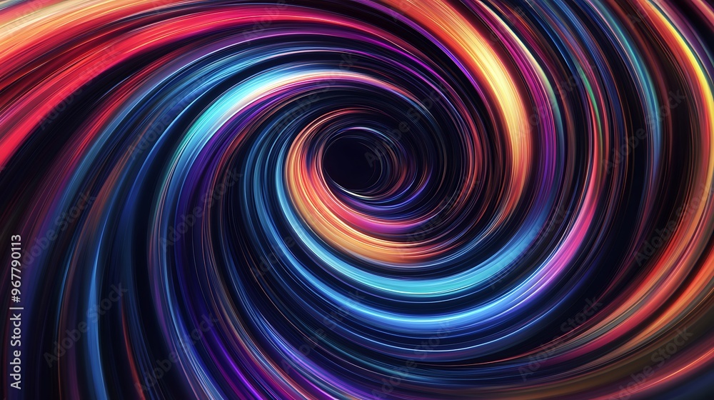 Wall mural abstract swirling rainbow