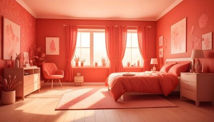 Photo interior modern design room 3d illustration;