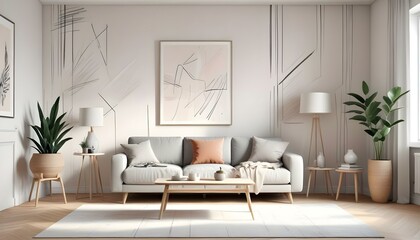 Photo interior modern design room 3d illustration;