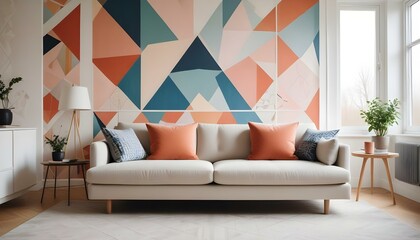 Photo interior modern design room 3d illustration;