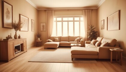 Naklejka premium Photo interior modern design room 3d illustration;