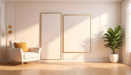 Photo interior modern design room 3d illustration;