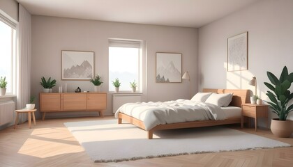 Photo interior modern design room 3d illustration;