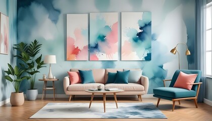 Photo interior modern design room 3d illustration;