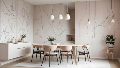 Photo interior modern design room 3d illustration;