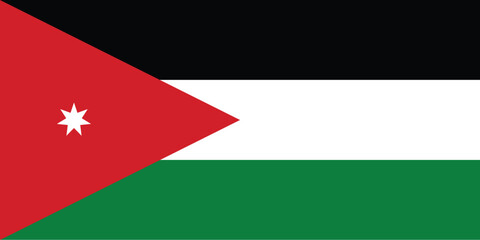 Jordan Sign, Jordan Flag, National Flag of Jordan, Republic of Jordan