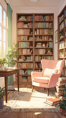 a cozy study room