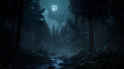Beautiful view of Moonlight Forest Trail