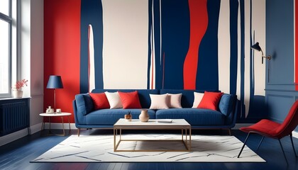 Photo interior modern design room 3d illustration;