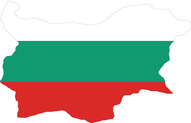 Obraz premium Bulgaria Flag in Map, Bulgaria Map with Flag, Map of Bulgaria, Map with Flag, Nation Flag Bulgaria