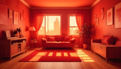 Photo interior modern design room 3d illustration;