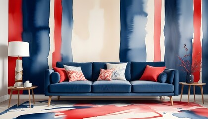 Photo interior modern design room 3d illustration;