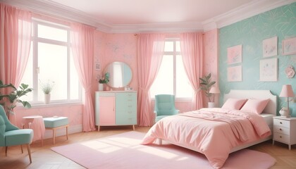 Photo interior modern design room 3d illustration;