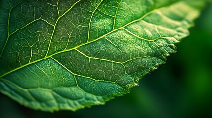 Obraz premium Closeup of a Green Leaf