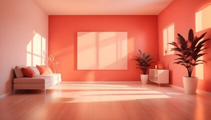Photo interior modern design room 3d illustration;