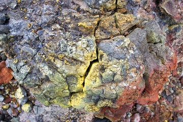 Russia Kamchatka stone with sulfur