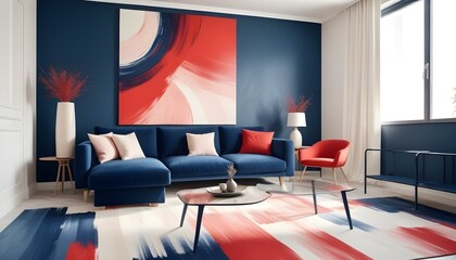 Photo interior modern design room 3d illustration;