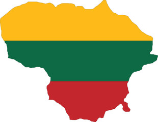 Lithuania Flag in Map, Lithuania Map with Flag, Map of Lithuania, Map with Flag, Nation Flag Lithuania