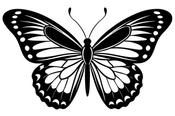  butterfly silhouettes collection, vector illustration isolated on a white background