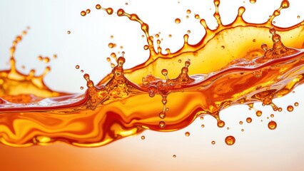 Dynamic Motion: The Beauty of Orange Liquid Splash Captured in Mid-Air.