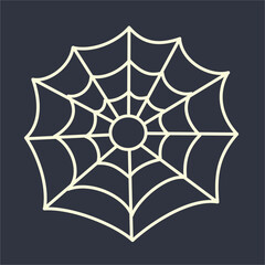Flat style spider web
