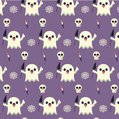 Patterns with Cute Ghosts	