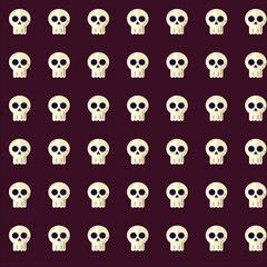 Pattern with skulls 
