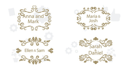 Ornate vintage frames and scroll elements. Classic calligraphy swirls, swashes, floral motifs. Good for greeting cards, wedding invitations, restaurant menu, royal certificates and graphic design.