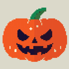 Pixel art Halloween pumpkin